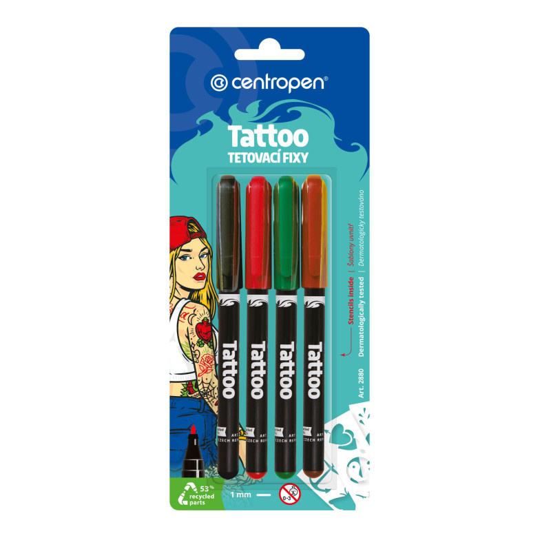 Popisovač Centropen 2880 TETOVACÍ - sada / 4 ks
