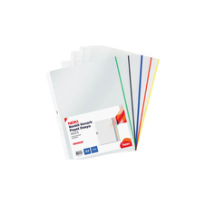 Závěsné obaly A4 Noki extra silný - čirý s barevným okrajem / 50 mic / 25 ks