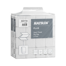 Papírové ručníky skládané Z-Z Katrin Plus bílé / 1-vrstvé / 300 ks