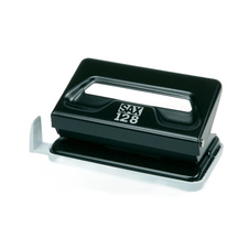 Kancelářský děrovač SAX 128 / černá - 12 listů