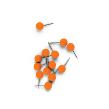 Připínáčky oranžové / 100 ks