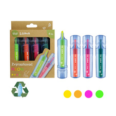 Zvýrazňovač LUMA ECO Neon / sada 4 ks
