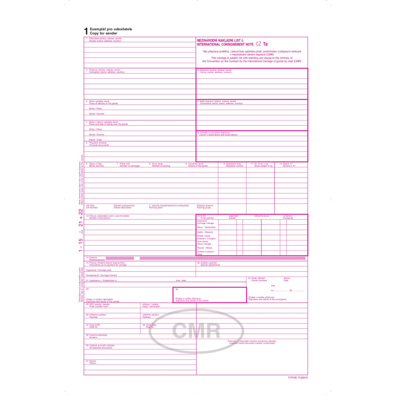 MSK 965 CMR - A4 / 5 listů NCR / 965