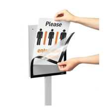 Podlahový stojan Durable INFO STAND BASIC - A4 / antracitová