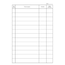 Záznamy o práci v nepovinném předmětu,zájmovém útvar dvoulist / A4