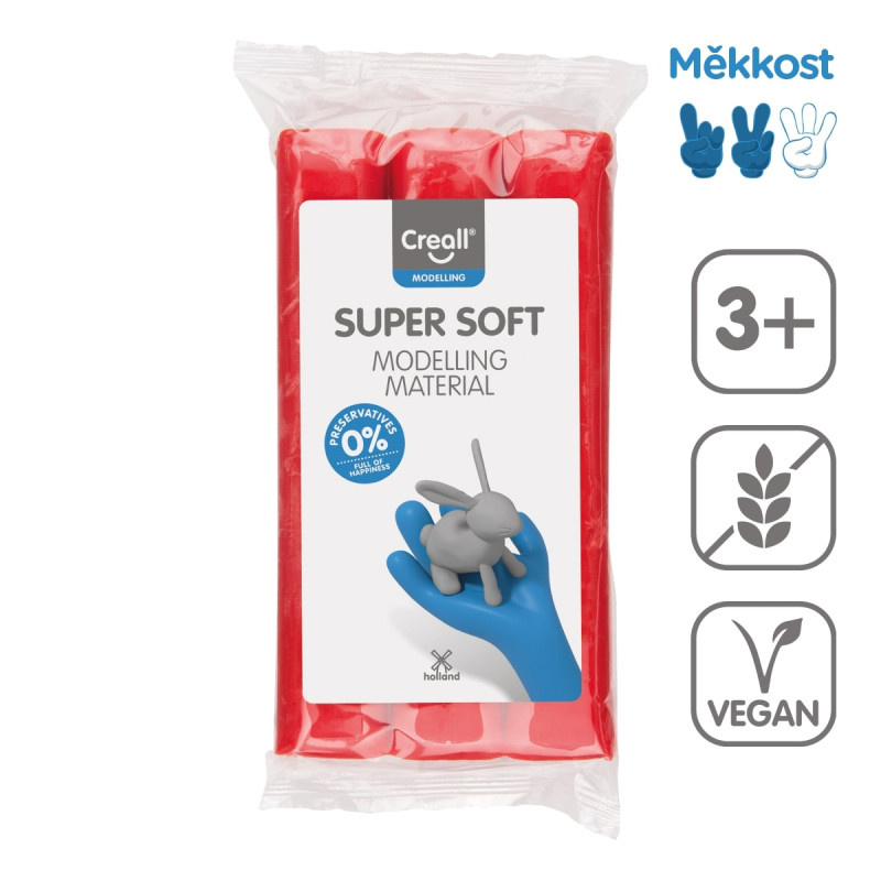 Modelovací hmota Creall Super soft - 500 g / červená