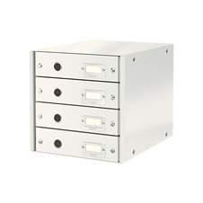 Zásuvkový box Leitz Click & Store - 4 zásuvky / bílá