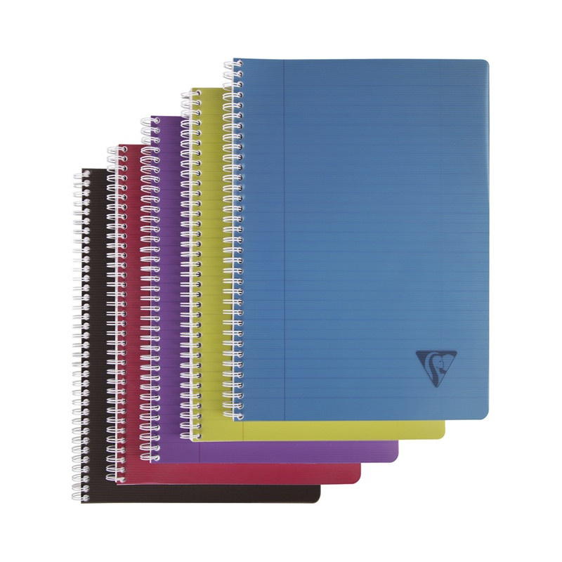 Blok kroužkový Clairefontaine Linicolor intesive A4 - linka / 90 listů / mix barev