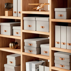 Úložný box Leitz Puro M nízký - béžová / 2 ks