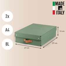 Úložný box Leitz Puro M nízký - zelená / 2 ks