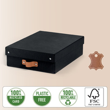 Úložný box Leitz Puro M nízký - černá / 2 ks