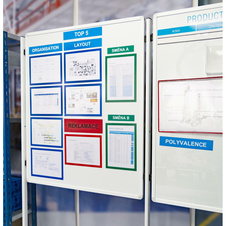 Magnetický informační rámeček LEAN A5/A4 - 230 x 75 mm / šedá / 10 ks