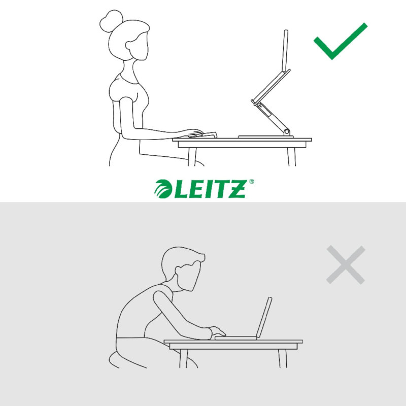 Stojan na notebook Leitz Ergo - tmavě šedá
