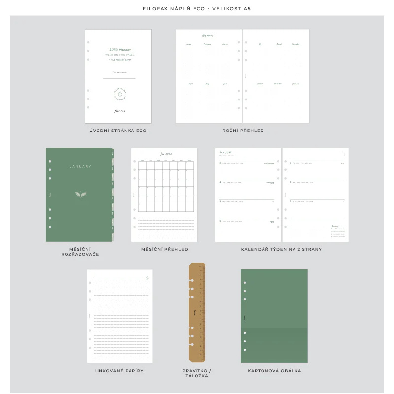 Diář Filofax ECO Essential - A5 / Ebony