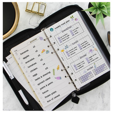 Filofax Saffiano ZIP Compact - osobní / černá