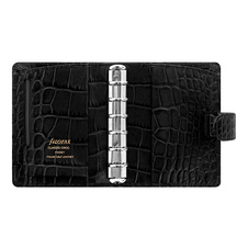 Diář Filofax Classic Croc - kapesní / černá