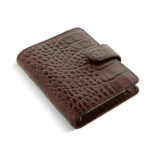 Diář Filofax Classic Croc - kapesní / kaštanová