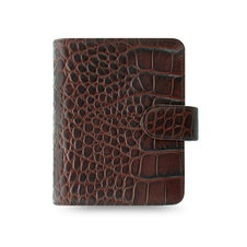Diář Filofax Classic Croc - kapesní / kaštanová