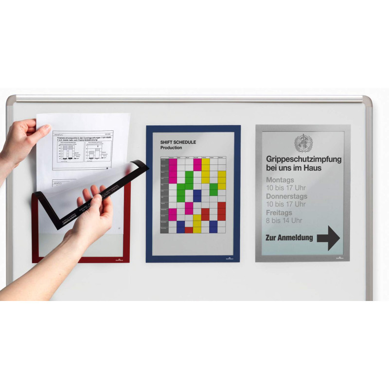 Kapsy Duraframe Magnetic A4 - červená / 5 ks
