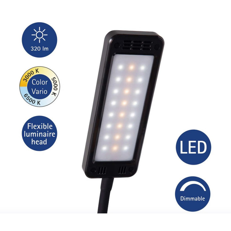 Lampa LED Maul pearly color vario stmívatelná - černá