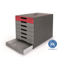 Zásuvkový box IDEALBOX PRO 7 - 7 zásuvek / červená