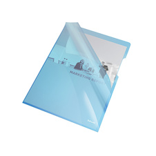 Zakládací obal A4 silný barevný - tvar L / modrá 25 ks