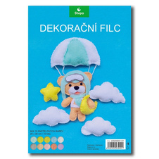 Dekorační filc 20 x 30 cm - pastelový mix