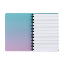 Blok kroužkový OMBRE - A5 / linka / růžová