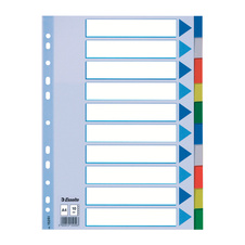 Rozdružovač A4 plastový Esselte - barevný / 10 listů