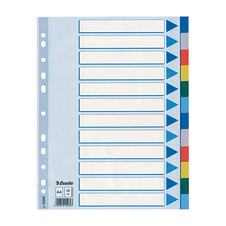 Rozdružovač A4 plastový Esselte - barevný / 12 listů