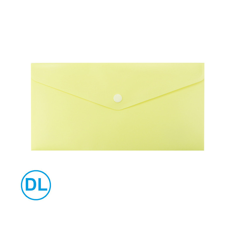 Spisové desky s drukem LUMA - DL / pastelová žlutá