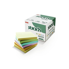 Samolepicí bločky Stick´n by Hopax FSC - 76 x 76 mm / 6 x 100 lístků / pastelové barvy