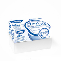 Ochranné rukavice vinylové - nepudrované / velikost L / 100 ks