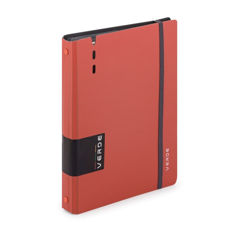 Kroužkový záznamník VERDE Karis A5 - 90 l / cihlová