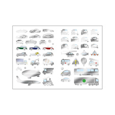 Metalické samolepky - Doprava