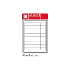 Print etikety A4 pro laserový a inkoustový tisk - 48,5 x 25,4 mm (40 etiket / arch ) / snímatelné
