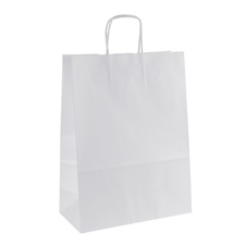 Tašky papírové kraft kroucená ucha - 260 x 120 x 340 mm