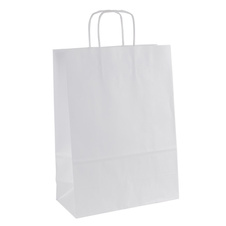 Tašky papírové kraft kroucená ucha - 240 x 110 x 330 mm