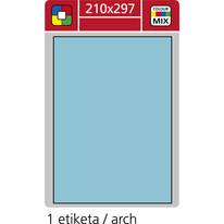 Print etikety A4 pro laserový a inkoustový tisk - 210 x 297 mm (1 etiketa/ arch) modrá