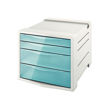 Zásuvkový box Colour´Ice - ledově modrá / 2+2 zásuvky