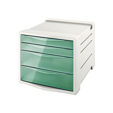 Zásuvkový box Colour´Ice - ledově zelená / 2+2 zásuvky