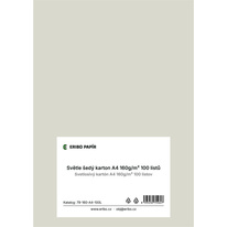 Barevný karton - A4 / 160 g / světle šedá