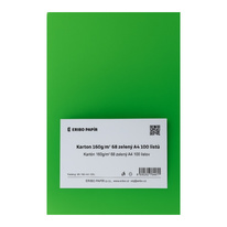 Barevný karton - A4 / 160 g / zelená