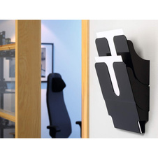 Držáky na prospekty Flexiplus - 2 / A4 / černý / na výšku