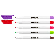 Popisovač Kores K-Marker Whiteboard - sada 6 ks / kulatý tenký hrot