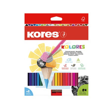 Pastelky Kores Kolores trojhranné / 24 barev