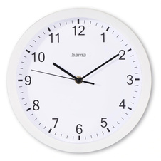 Nástěnné hodiny Hama Elba bílé / tichý chod / průměr 25 cm