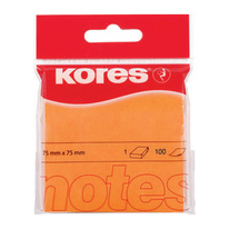 Samolepicí bloček Kores neon - oranžová