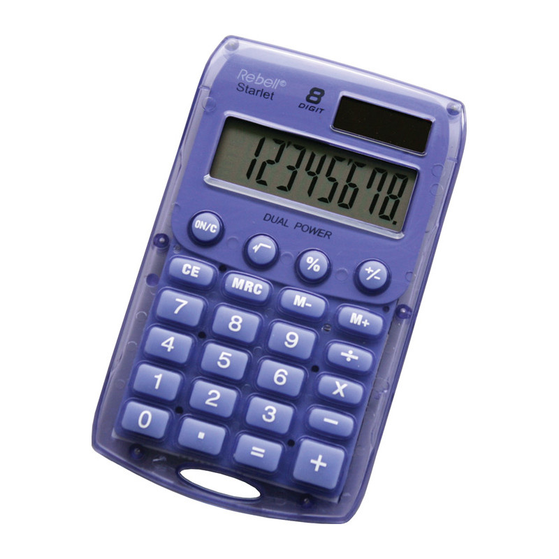 Kalkulačka Rebell Starlet 8 kapesní displej 8 míst / fialová