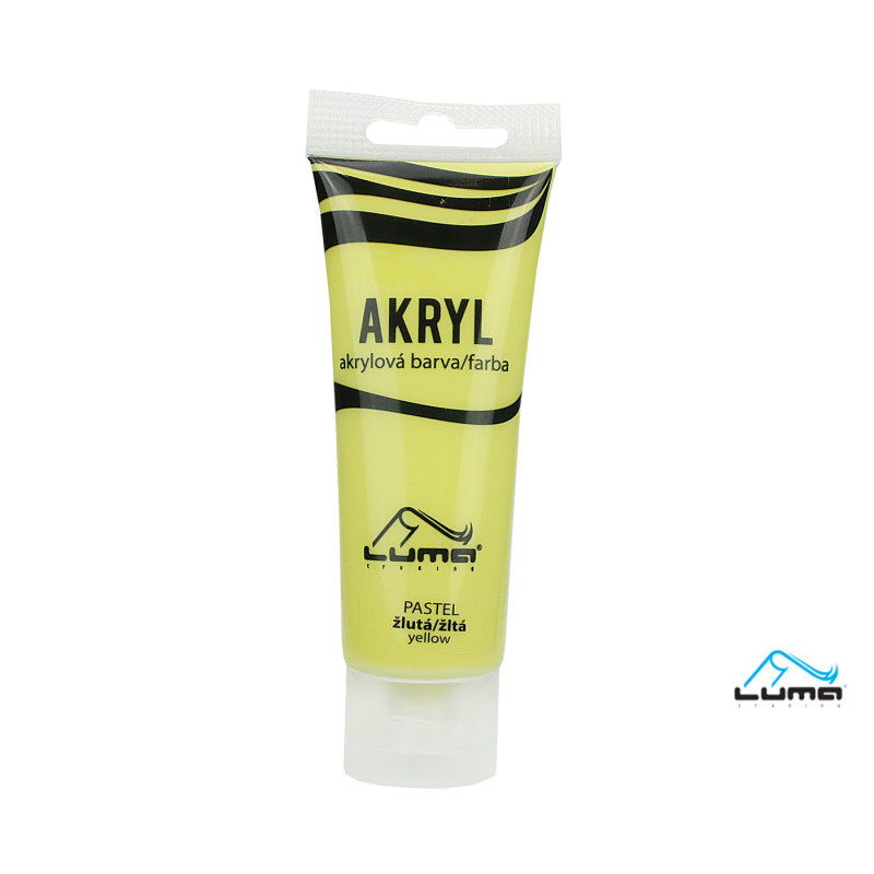 Akrylová barva LUMA - PASTEL / 75 ml / žlutá